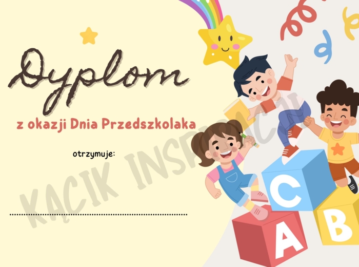 DYPLOMY NA DZIEN PRZEDSZKOLAKA 💜
