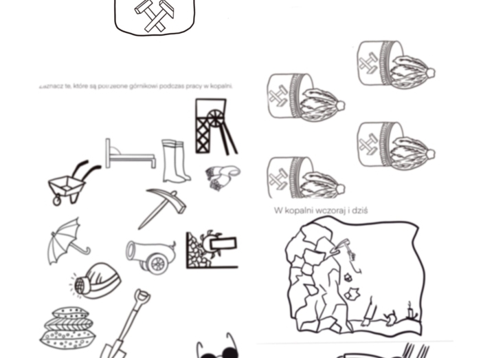 Barbórka - Dzień Górnika - karty pracy