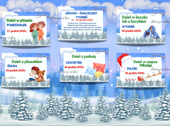 Zimowo -Świąteczny Tydzień wersja 1