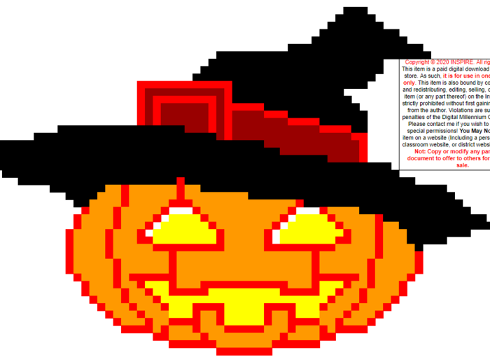 Dynia Halloween Dodawanie Pisemne – UKRYTY OBRAZEK w Arkuszach Google, Excelu (edytowalny).