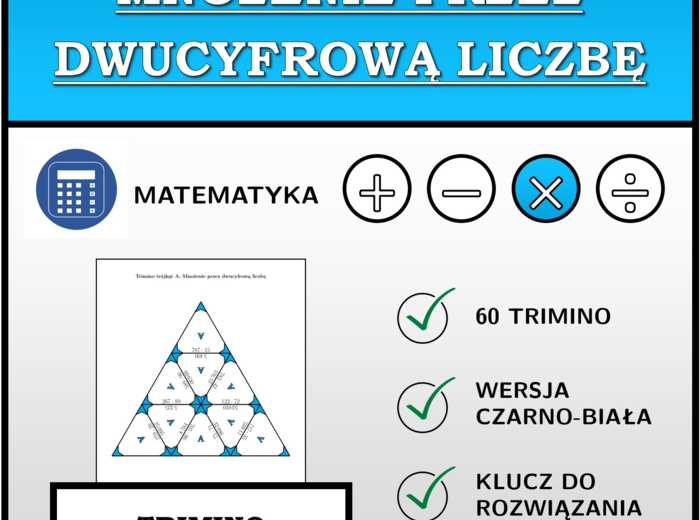 Trimino - Mnożenie przez dwucyfrową liczbę | matematyka