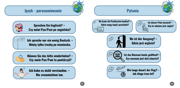 Niemiecki w podróży - egzamin ósmoklasisty, matura, reakcje, wklejki do zeszytu, gra
