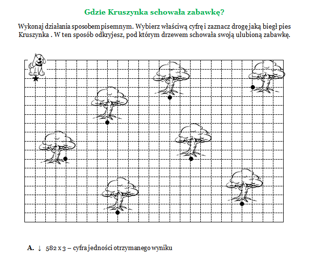 Matematyka. Gdzie Kruszynka schowała zabawkę?