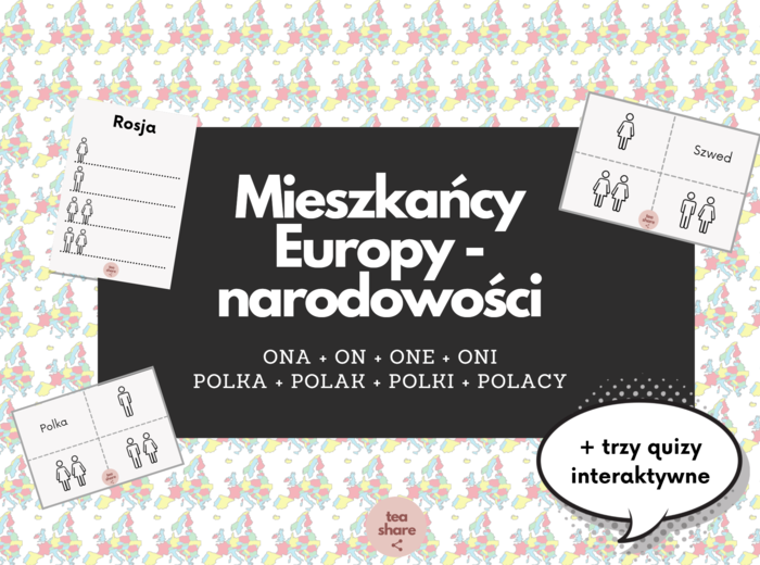 Mieszkańcy Europy (Polka, Polak, Polki, Polacy ...) rodzaj męskoosobowy polski dla obcokrajowców