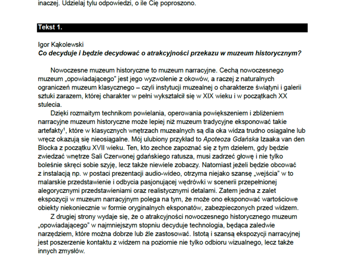 Zadania maturalne z j.polskiego - Język polski w użyciu