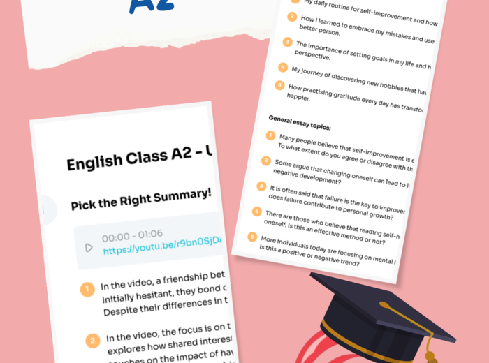 English Class A2 – Unit 3 – karta pracy