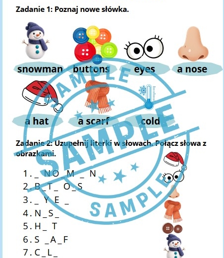 I'm a little snowman - karty pracy do piosenki