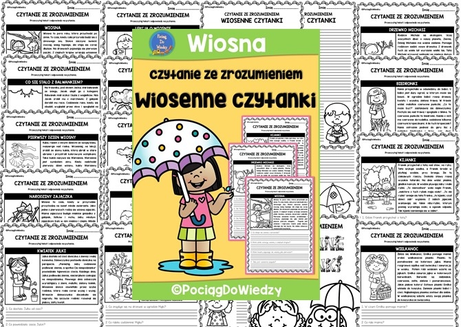 Czytanie ze zrozumieniem - Wiosenne czytanki