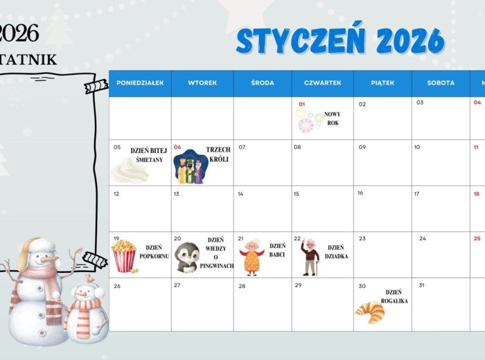 KALENDARZ ŚWIĄT NIETYPOWYCH 2025/2026