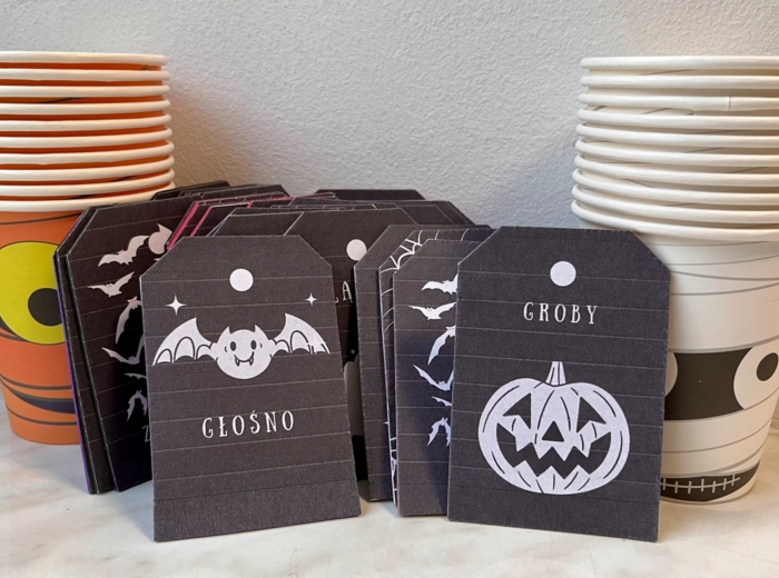 Halloween - straszne części mowy - dopasowywanka