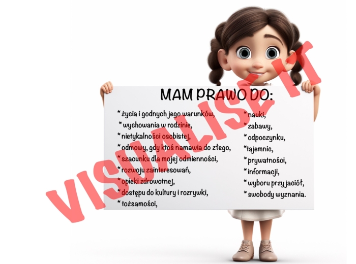 PLAKAT format A3 PRAWA DZIECKA MIĘDZYNARODOWY DZIEŃ PRAW DZIECKA 20 listopada