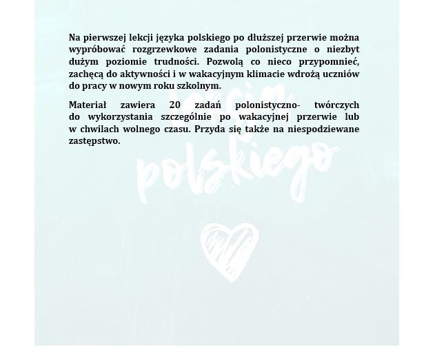 WAKACYJNA LEKCJA. ZESTAW CWICZEŃ DLA UCZNIÓW KLAS 4-8 NA PIERWSZE LEKCJE PO WAKACJACH.