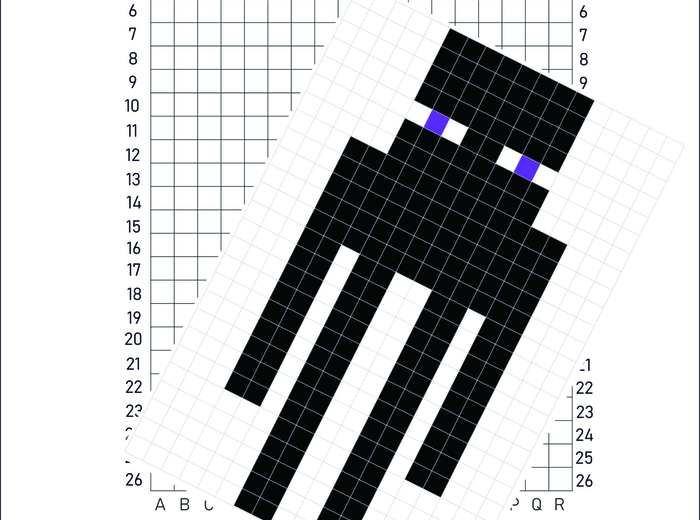 Kodowanka- minecraft, dyktando graficzne, klasy 1-3