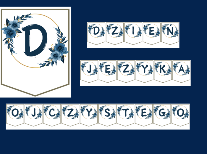 DZIEŃ JĘZYKA OJCZYSTEGO – biblioteka – GIRLANDA - gazetka – wersja 1