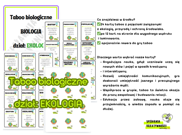 Taboo biologiczne - dział EKOLOGIA