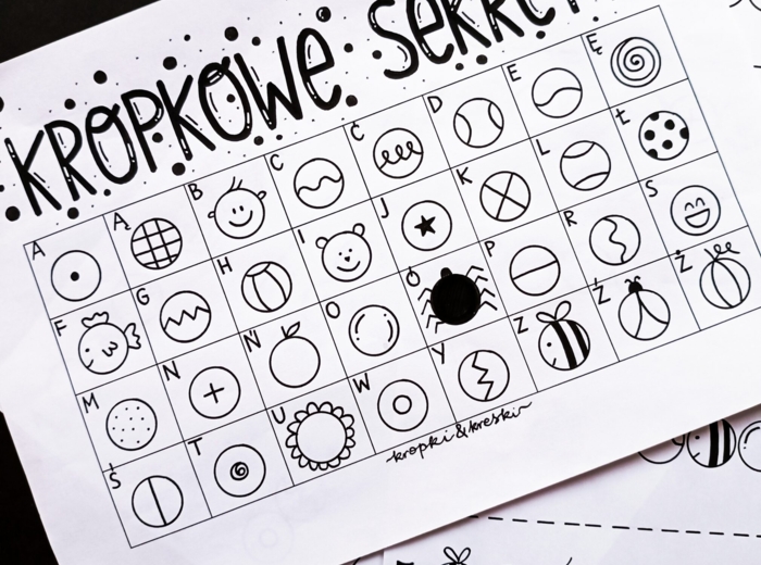 "KROPKOWE SEKRETY" - zaszyfrowane hasła