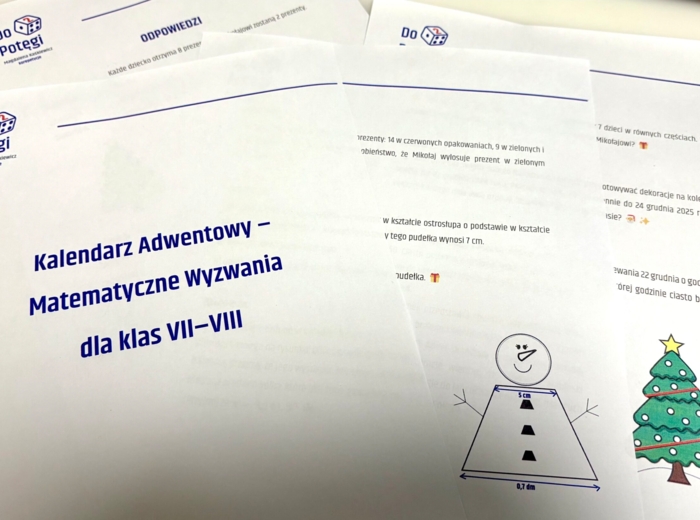 Kalendarz Adwentowy – Matematyczne Wyzwania (klasy VII–VIII)
