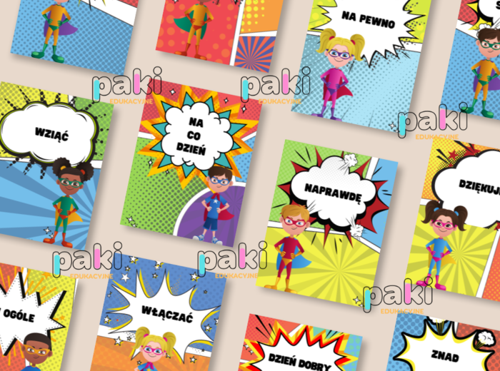 Najczęstsze błędy – plakaty, grafiki z superbohaterami // dekoracja do sali pracowni polonistycznej // GAZETKA // rozpoczęcie roku