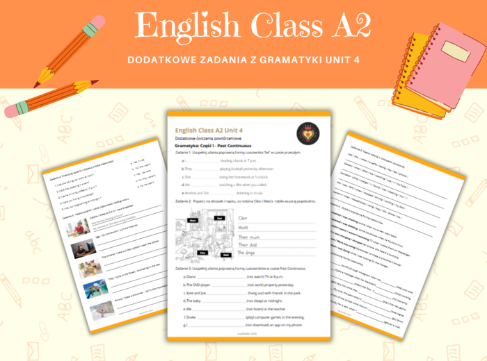 Gramatyka dla klasy 6: Czasy Przeszłe Past Simple vs. Past Continuous dodatkowo Adverbs of Manner Przysłówki Sposobu Na podstawie English Class A2 Unit 4