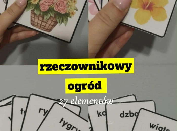 "Rzeczownikowy ogród" - gra dydaktyczna rodzaje rzeczowników