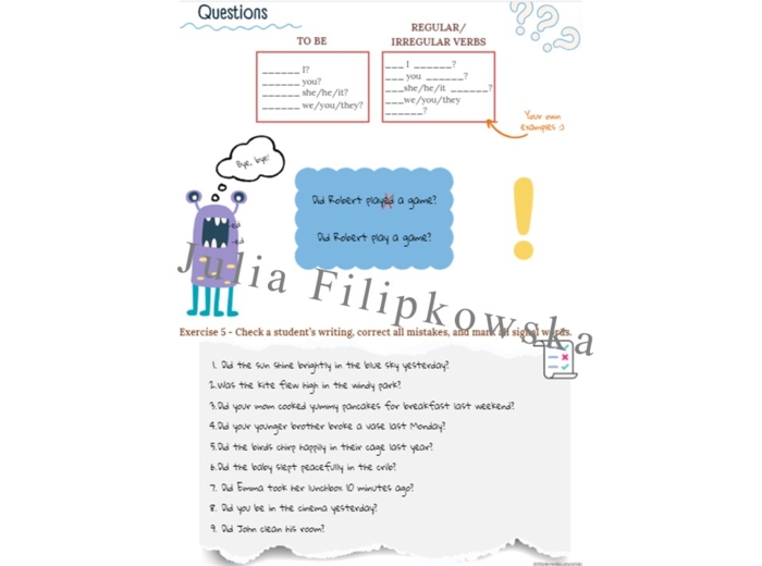 Past Simple/ Worksheet/ Zestaw zadań/ Teoria i Praktyka/ Teoria/ Theory/ Zadania/ Pakiet/ Karta pracy/ Gramatyka/ Grammar/ English Grammar/ Matura// SP 5/ SP 4-6/ SP 7-8/ SP 8/ Klasy 7-8/ Klasa 8/ Gotowa lekcja