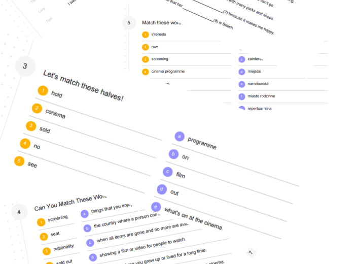 English Class A2+ – Unit 1.6_1.7 – vocabulary practice