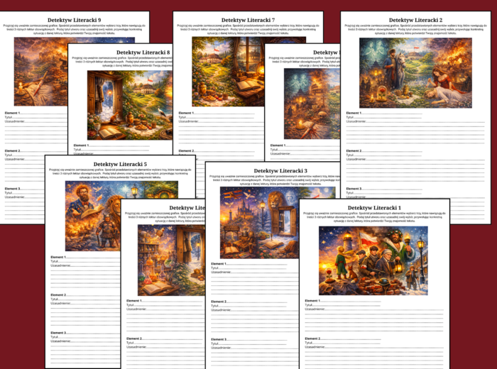 🕵️‍♂️Detektyw Literacki – karty pracy - kl. 7-8 - egzamin