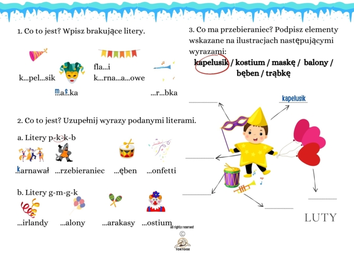 Kalendarz dla uczniów uczących się języka polskiego jako obcego na rok 2024 z ćwiczeniami