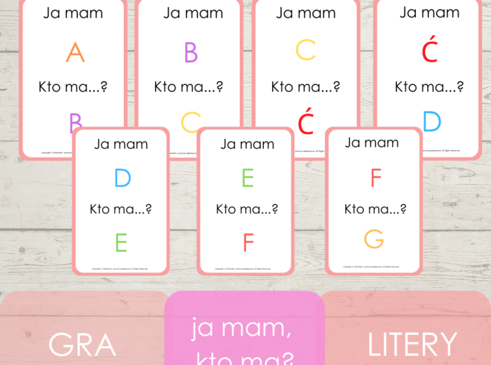 Ja mam, kto ma? - litery
