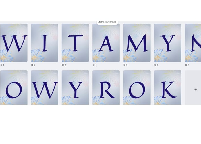 WITAMY NOWY ROK - NAPIS NA GAZETKĘ