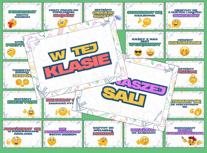 Gazetka, kodeks klasowy "W naszej klasie", "W naszej sali"