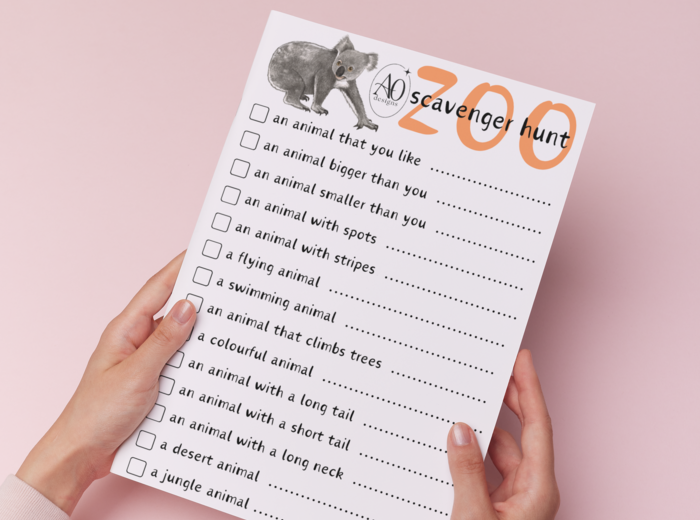 ZOO scavenger hunt - szukanie zwierząt w zoo