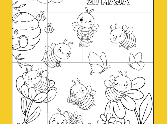 Kolorowanka XL, XXL - Dzień Pszczoły