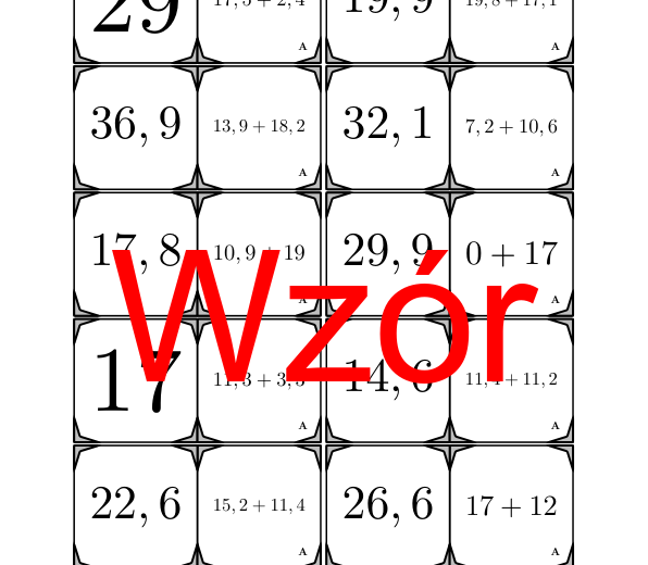 Domino - Dodawanie liczb dziesiętnych | matematyka