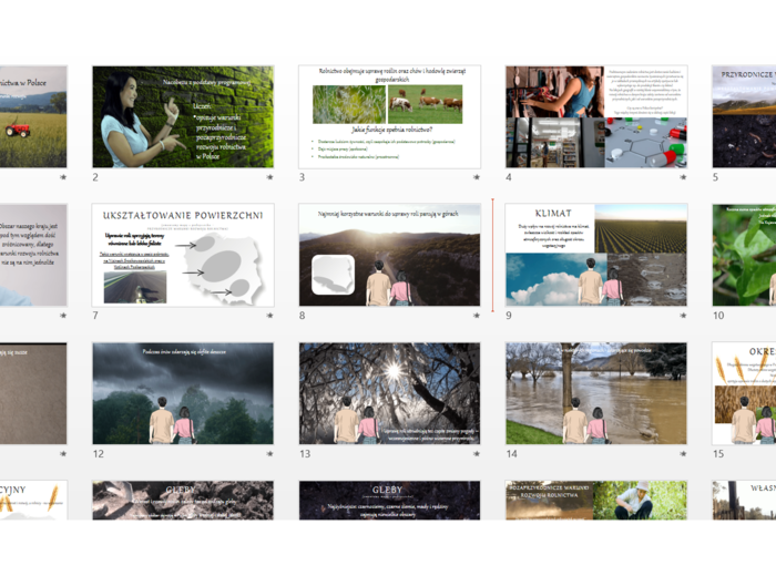 Warunki rozwoju rolnictwa - prezentacja - powerpoint - geografia 7