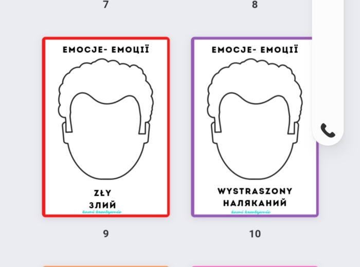 Emocje - język polski + język ukraiński