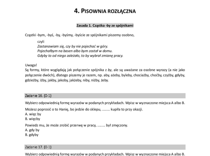 Zmiany w ortografii od 2026 roku. Treść zmian, 50 zadań i dyktanda