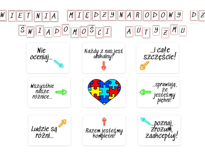 Autyzm - gazetka szkolna - Międzynarodowy Dzień Świadomości Autyzmu