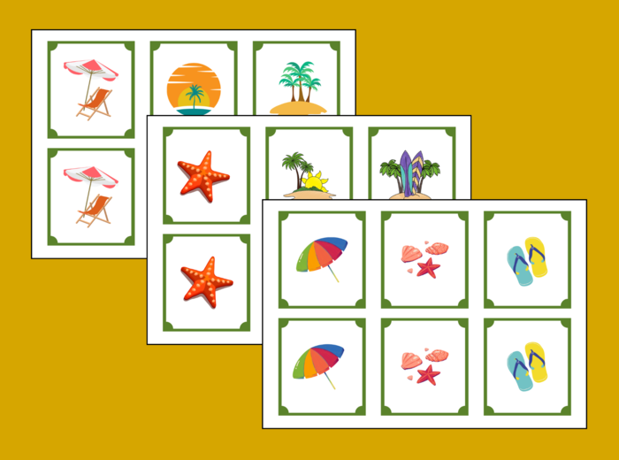 WAKACJE - lato – memory – 36 szt. - wersja 2