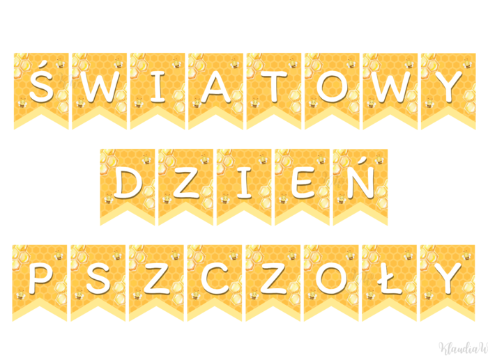 Światowy Dzień Pszczoły - girlanda