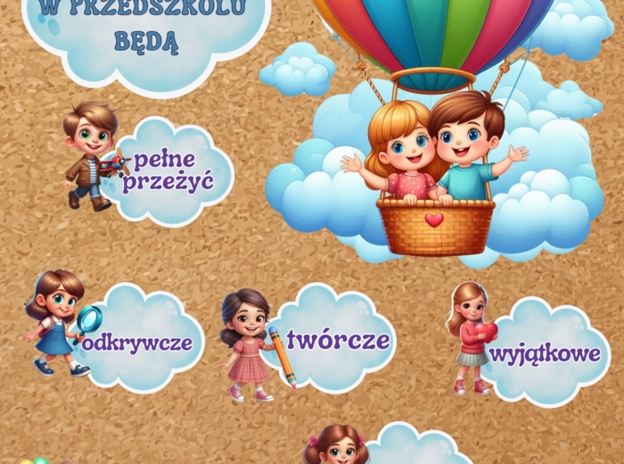 DNI W PRZEDSZKOLU BĘDĄ - dekoracja na gazetkę - pdf