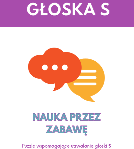 LOGOPEDYCZNE PUZZLE DO UTRWALANIA GŁOSKI S SZEREG SYCZĄCY LOGOPEDIA KARTY PRACY