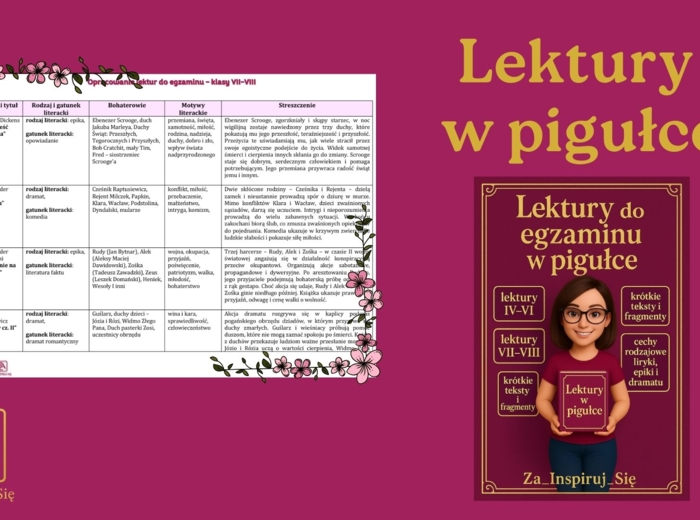 Lektury obowiązkowe do egzaminu w pigułce