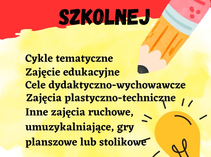 Plan pracy świetlicy szkolnej