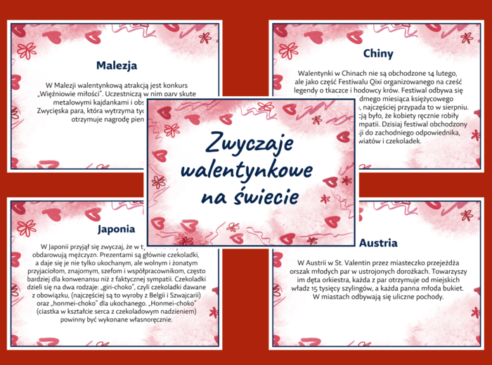 ZWYCZAJE WALENTYNKOWE - WALENTYNKI – gazetka – biblioteka – świetlica – 17 stron – wersja 2