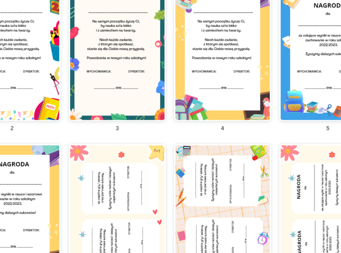 WKLEJKA Z DEDYKACJĄ DO KSIĄŻKI NA ZAKOŃCZENIE SZKOŁY/ PRZEDSZKOLA 2024/2025