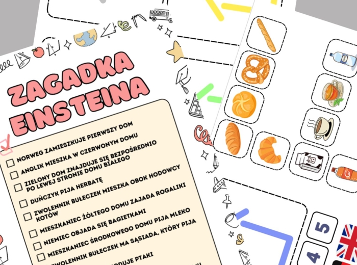 Zagadka Einsteina - wersja graficzna (łamigłówka logiczna)