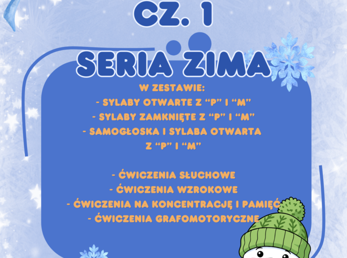 Ćwiczenia sylabowe cz. 1 Seria Zima