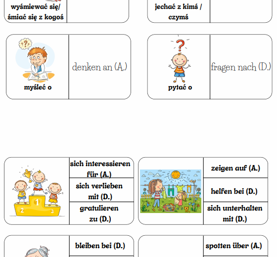 Rekcja czasowników - język niemiecki - egzamin 8-klasisty, liceum/technikum,