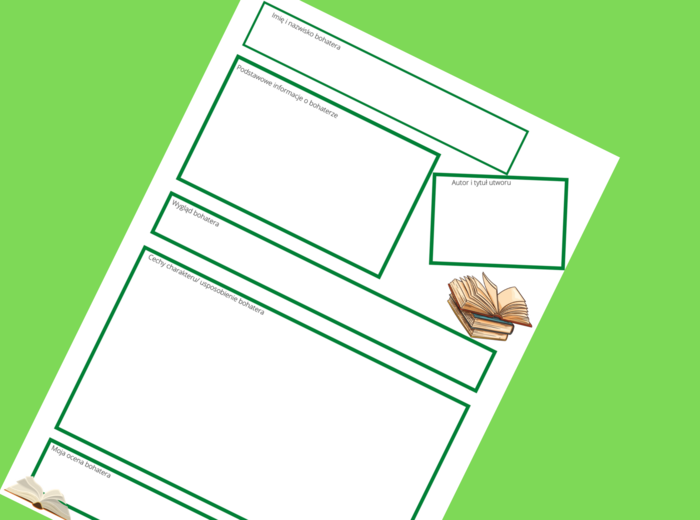 Bohater literacki – karta pracy